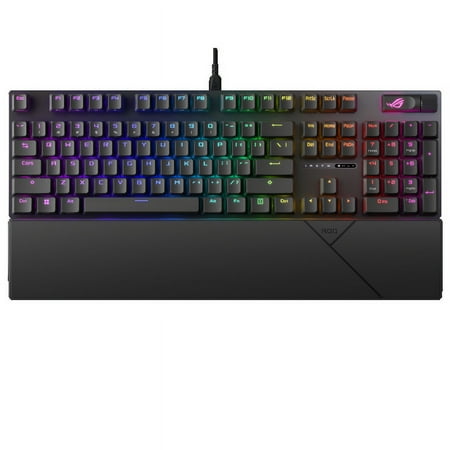 ASUS ROG Strix Scope II Full-Size Gaming Keyboard, Dampening Foam, Pre-lubed ROG NX Storm Switches, UV-Coated ABS Keycaps, multi-function controls, hotkeys for Xbox Game Bar and recording, RGB-Black
