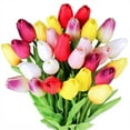 thumbnail image 4 of Tulips Artificial Flowers 20PCS Real Touch Tulips Flowers Tulips Faux Flowers for Home Decoration Wedding Bouquet Party Baby Shower Centerpieces Bridal Bouquet Decor (Red), 4 of 4