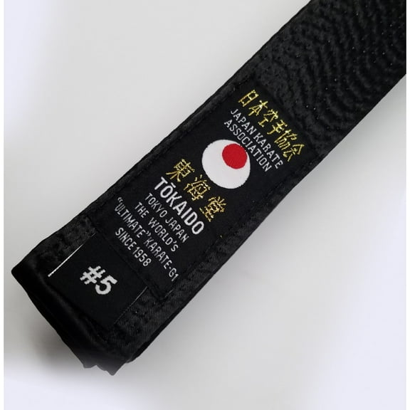 Tokaido Karate JKA Black Satin Belt