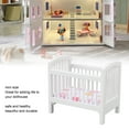 thumbnail image 6 of Wooden Doll Crib Safe Cute Glossy Vivid Doll Accessories Mini Bedroom Crib for 1:12 Doll Accessories, 6 of 21