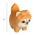 thumbnail image 6 of sunsanly Wooden Carved Dog Cat Figurine Handmade Woodcarving Art Small Animal Statue Sculpture Home Office Desktop Decoration Ornament, 6 of 8