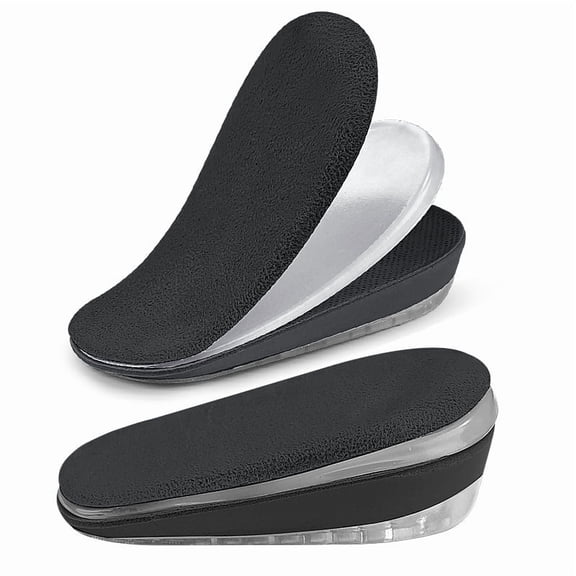 Dr.pedi Height Increase Insoles for Men & Women, 3CM Gel Heel Lift, Adjustable Insloes for Leg Length Discrepancy, Shock-Absorbing & Comfortable Shoe Insoles (Black)