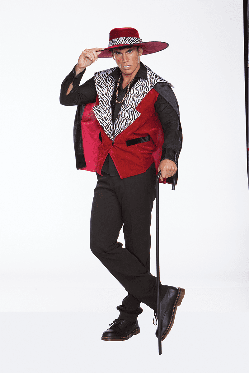 halloween Wholesalers Men Count Pimpula Red Costume