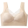 thumbnail image 4 of Afdoent Bras for Women Seamless Lace Backless Bra Push Up Lift Fixed Cup Vest Style Wireless Comfy Everyday Bra, 4 of 7