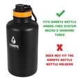 thumbnail image 4 of Giraffe Bottle Stainless Steel Bottle, Black, 64oz, 4 of 4