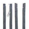 thumbnail image 2 of YKK #10 10 Inch to 36 Inch Aluminum Separating Jacket Zipper Extra Heavy Duty Metal Zippers for Sewing Coats Crafts (Medium Grey - 578, 14 Inches), 2 of 3