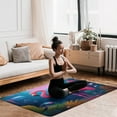 thumbnail image 5 of Tropical Flamingo Soft Comfy Area Rugs Carpet Suitable for Living Room Kitchen Bedroom Laundry Room Home Decorations 40"x60", 5 of 7
