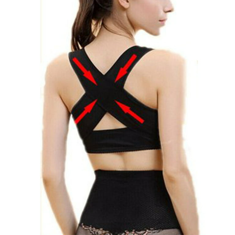 noarlalf bras for women women lifting gather x shaped beautify back corset  chest back posture correction front buckle bra underwear women