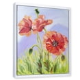 thumbnail image 3 of Designart 'Blossoming Poppies At Dawn' Traditional Framed Canvas Wall Art Print, 3 of 5