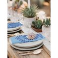 thumbnail image 5 of Navy Blue Anchor Cloth Napkins Set of 6 Reusable Dinner Napkins, Nautical Mandalas Boho Modern Abstract Cocktail Napkin Washable Table Napkins for Wedding/Holiday Party/Baby Shower 20"x20", 5 of 7
