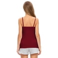 thumbnail image 4 of Women's Adjustable Spaghetti Strap Cami Tank Top Cropped Stretchy Basic Layering Casual Summer Daily Tops 2026, L, 4 of 6