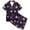 Black, variant on Fourth Of July Girls Pajamas Size 6-7 Years Short Sleeve Pajamas Cute Cartoon Clothes Comfy Fit Short Sleeve Kids Summer Trendy Sleepwear Clothes Set
