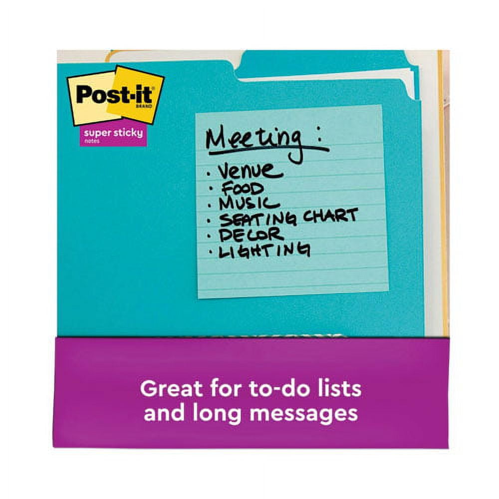 Pads in Supernova Neon Collection Colors, Note Ruled, 4" x 4", 90 Sheets/Pad, 6 Pads/Pack | Bundle of 2 Packs