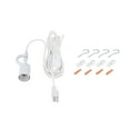 thumbnail image 4 of Aspen Creative 71091-21, One-Light Plug-In Swag Pendant Kit with Drum Lamp Shade, Hunter Green & White, 4 of 4