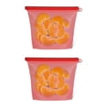 thumbnail image 2 of 7Penn Silicone Food Storage Bag 1000mL - 2pk Red 8 x 6.25in Reusable Food Bags, 2 of 7