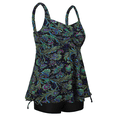 thumbnail image 4 of Mycoco Plus Size Tankini Swimsuits for Women with Shorts Athletic Two Piece Bathing Suits, 4 of 7