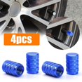 thumbnail image 2 of 4PCS LED Aluminum Tire Valve Stem Caps - Multi-Color Lights (Blue/Red/Green) For Car Auto Wheel 2 of 4