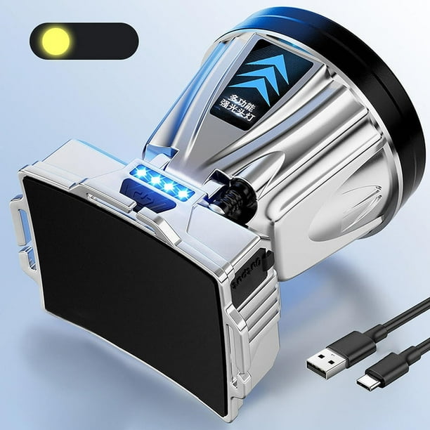 Faro Brillante Ultraligero ANGGREK Batería De Iones De Litio De 800 MAh Pantalla De Energía De 90000 Lm Para Exteriores