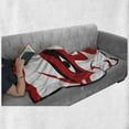 thumbnail image 6 of Kabuki Soft Flannel Fleece Throw Blanket, Style Drama Theater Kabuki Face with Calligraphy Print, Cozy Plush for Indoor and Outdoor Use, 50" x 60", Vermilion Black, by Ambesonne, 6 of 6