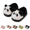 thumbnail image 6 of XIMIN Toddler Boys Girls Cute Slippers Panda Fluffy Fuzzy Slippers Non-Skid Cartoon Shoes Animal Plush Indoor House Slip-on Shoes Winter Warm House Slipper, 6 of 7