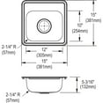 thumbnail image 7 of Elkay D115161 Dayton Top Mount 15 in. x 15 in. Single Bowl Bar Sink (Stainless Steel), 7 of 7