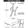 thumbnail image 6 of Silvora Initial Necklace for Women Platinum Plated CZ Crystal Personalized Letter H Pendant Necklace Shiny Dainty Jewelry Gifts for Granddaughter Sister Friends Christmas, 6 of 7