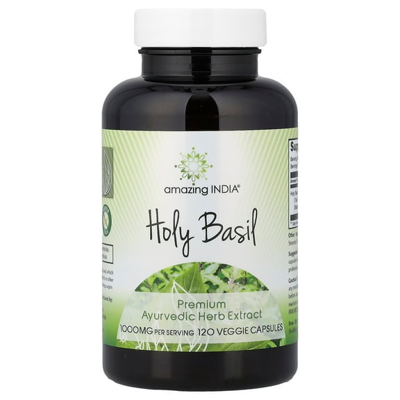 Amazing India Holy Basil, 120 Veggie Capsules (500 mg per Capsule)