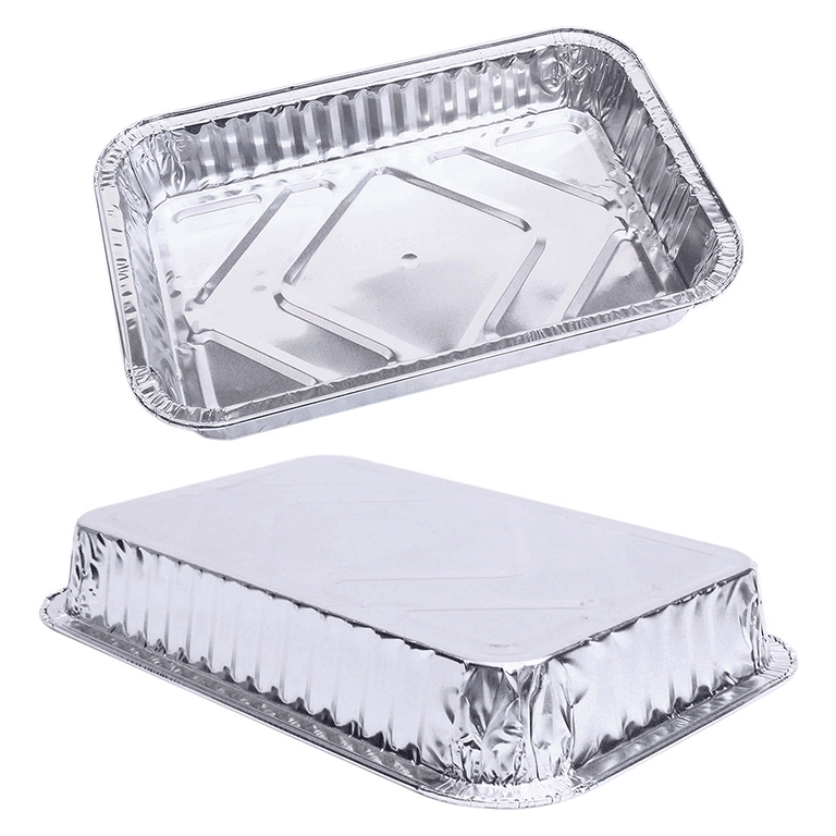 Pack of 25 Aluminum Foil Grill Drip Pans - Bulk Package of Durable