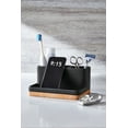 thumbnail image 3 of Better Homes & Gardens Matte Black and Cork Vanity Organizer with Tray and 3 Compartments, 3 of 7