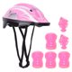 thumbnail image 3 of Juego de 7 piezas de casco y almohadillas protectoras para ciclismo y patinaje - Diseño infantil en color rosa y rojo Equipo de seguridad para niños, 3 of 8