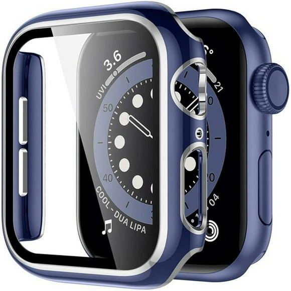 Water-Resistant Apple Watch Case, 44mm, Blue, Easy Installation, High Transparent PET Screen, Anti-Shock & Anti-Fall, Direct Charging, Full Coverage, Everyday Protection, Smart