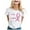 Silver, variant on TSADFHJI T Shirts for Women Long Sleeve Women's Cancer Printed T Shirt International Publicity Moon Short Sleeved Shirt S Grey
