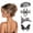 #A, variant on Skull Clip 4-Piece Halloween Zinc Alloy Hair Claw Clips Set for Styling | Seasonal Costume Accessory, Bun Accent for Updos, Half-Up Hairstyle Detail