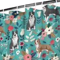 thumbnail image 3 of Pitbull Dog and Flower Floral Shower Curtain 36"x72" ,Bathroom Decorative Shower Curtains Set with 12 Hooks,Modern Waterproof Washable Shower Curtain, 3 of 6