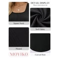 thumbnail image 4 of MOYIKO Women's Summer Tank Tops Pleated Square Neck Loose Fit Casual Flowy Tunic Sleeveless Shirts, 4 of 7