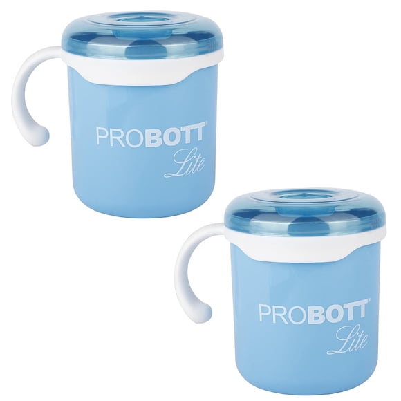 Lite Cuppa Stainless Steel Mug With Lid Pack Of 2 - 280ml Each, Blue | Stylish Cup Ideal For Hot & Cold Coffee, Tea - BPA Free Desk Mug | Non-toxic, Easy To Clean, Portable & Lightweight
