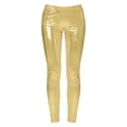 thumbnail image 7 of UVEASISHA Women's Faux Leather Leggings High-Waisted Stretchy Athletic Tights Night Out Fashion Events Carnival Party Skinny Pants with Pockets Rose Gold M, 7 of 7