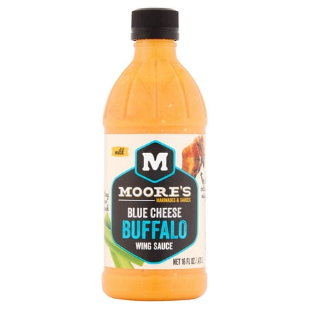 Moore's Mild Blue Cheese Buffalo Wing Sauce, 16 fl oz, 6 (Best Blue Cheese Brand For Wings)