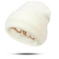 thumbnail image 1 of Sombrero Gorro de punto acrílico con forro de satén para mujer, protector del cabello, cálido, elástico, unisex, para invierno, 1 unidad, blanco Rkxzt, 1 of 9