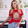 thumbnail image 2 of Floral Shirt, Shirt with Flower, Tee Shirt with Antique Flower, 2 of 18