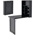 thumbnail image 1 of Patiojoy Folding Wall-Mounted Desk Convertible Computer Desk Floating Desk Storage Bookcases Adjustable Shelves Black, 1 of 9