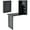 Black, variant on Topbuy Wall Mounted Desk Foldable Convertible Computer Desk with Storage Shelves Space Saving Wall Fold Out Table White