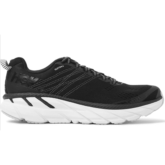 Hoka Women's Clifton 6 Every Day Shoes , 8.5 US ( Standard ), Black/White