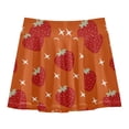 thumbnail image 2 of Girls' Skorts Elastic Waist Skorts with Inner Shorts Athletic Workout Shorts Skirts Strawberry and White Stars Pattern X-Small, 2 of 9