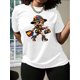 thumbnail image 1 of Camiseta para mujer Suave Transpirable veranoWomen'S Fashion Cartoon Print Crew Neck T-Shirt, Casual, Regular Length, Short Sleeve Top, Polyester Knit Fabric Tee for All SeasonsFather's Day, Mother', 1 of 7