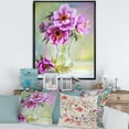 thumbnail image 2 of Designart 'Purple Peonies In Vase Still Life' Traditional Framed Canvas Wall Art Print, 2 of 5