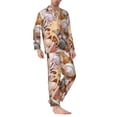 thumbnail image 3 of Bingfone Men'S Pajama Set 2 Piece Loungewear Pjs, Long Sleeve With Pajama Pants-Colorful Seashells, 3 of 9
