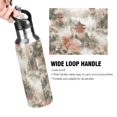 thumbnail image 4 of Yayeee 33oz Insulated Water Bottle Double Wall Stainless Steel with Flip Straw Lid, Red Mountain Pattern, 4 of 7