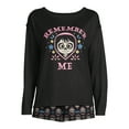 thumbnail image 5 of Disney Pixar Coco Women's and Women's Plus Long Sleeve Top and Sleep Shorts, 2-Piece Pajama Set, 5 of 5