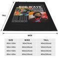 thumbnail image 4 of Rod Waves Nostalgia Blanket Soft Warm Flannel Throw Blanket for Bed Sofa Couch Bedroom Living Room Dorm All Season 40"x30", 4 of 6